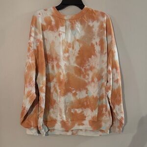 Vibrant Orange Tie-Dye Women's Sweatshirt
